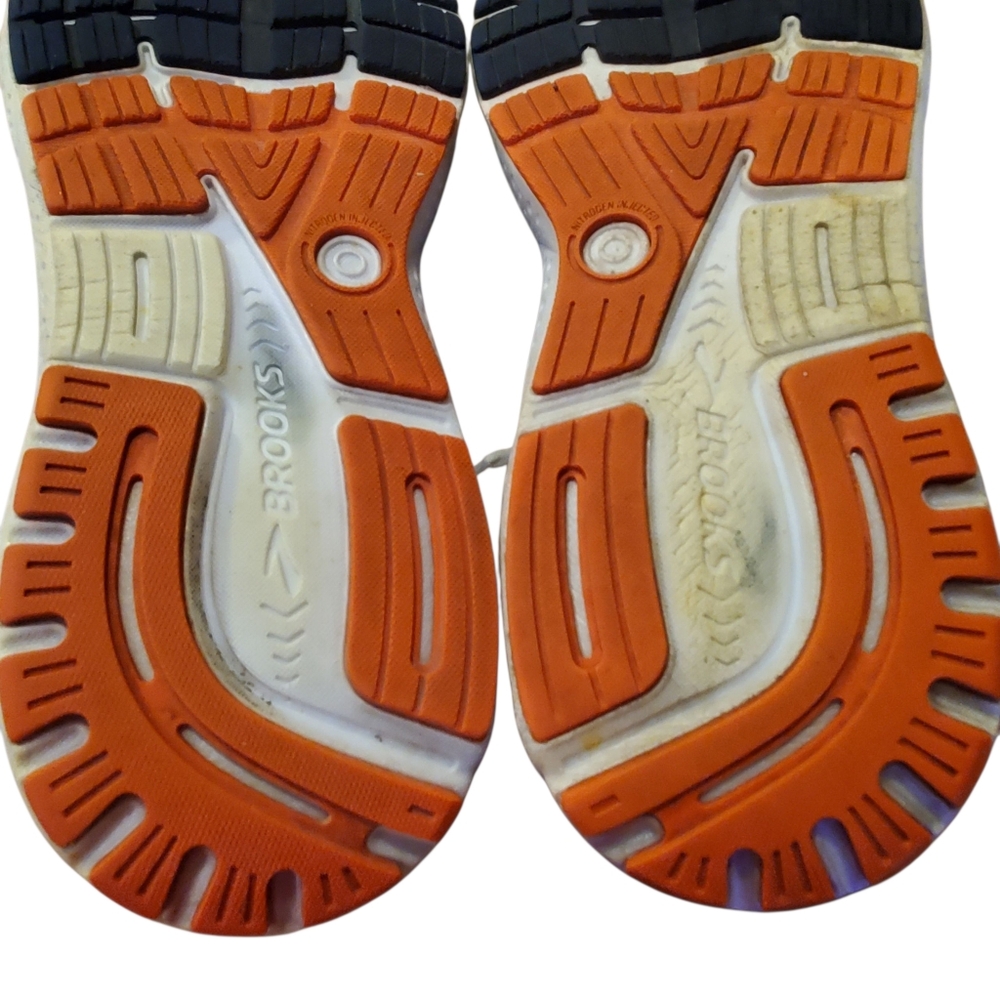 Brooks Ghost 16 Running Shoe White/ Peacoat/ Orange, Mens 12 MSRP $160 - Picture 16 of 16